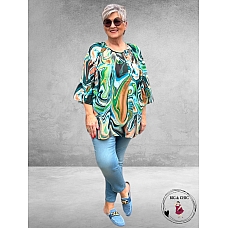 No.1 By OX Soft Blouse Holografisch Groen